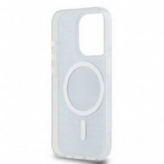 Kryt DKNY Repeat Texture Pattern Stripe na Apple iPhone 14 Pro MagSAFE  Černý