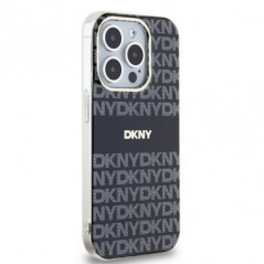Kryt DKNY Repeat Texture Pattern Stripe na Apple iPhone 15 Pro Max MagSAFE  Černý