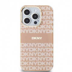 Kryt DKNY Repeat Texture Pattern Stripe na Apple iPhone 13 Pro MagSAFE  Růžový