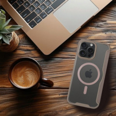 Peněženkové pouzdro Smart Mag Book na Apple iPhone 16 Pro Max Elegantní  MagSAFE  Titanový