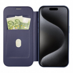 Peněženkové pouzdro Smart Mag Book na Apple iPhone 16 Elegantní  MagSAFE  Modrý