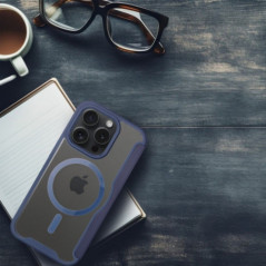 Peněženkové pouzdro Smart Mag Book na Apple iPhone 16 Pro Max Elegantní  MagSAFE  Modrý