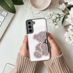Kryt Teddy bear na Samsung Galaxy S21 FE 5G Růžový