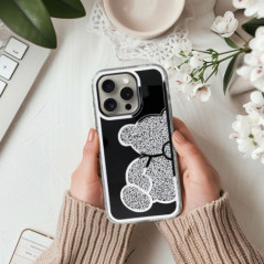 Kryt Teddy bear na Apple iPhone 13 Pro Stříbrný