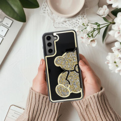 Kryt Teddy bear na Samsung Galaxy S21 FE 5G Zlatý