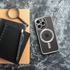 Kryt Electro Mag na Apple iPhone 16 Pro Max MagSAFE  Stříbrný