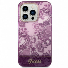 Kryt Guess IML Electro Cam TDJ na Apple iPhone 14 Pro Světle cyklámenový