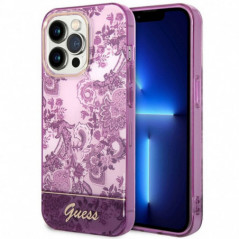 Kryt Guess IML Electro Cam TDJ na Apple iPhone 14 Pro Světle cyklámenový