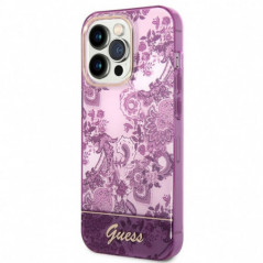 Kryt Guess IML Electro Cam TDJ na Apple iPhone 14 Pro Světle cyklámenový
