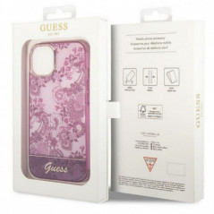 Kryt Guess IML Electro Cam TDJ na Apple iPhone 14 Světle cyklámenový