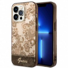 Kryt Guess IML Electro Cam TDJ na Apple iPhone 14 Pro Max Okrový