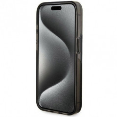 Kryt Guess Liquid Glitter Gold Stripes na Apple iPhone 15 Pro Max Černý