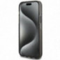 Kryt Guess Liquid Glitter Gold Stripes na Apple iPhone 15 Černý