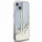 Kryt Guess Liquid Glitter Gold Stripes na Apple iPhone 15 Plus Průhledný
