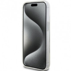 Kryt Guess Liquid Glitter Gold Stripes na Apple iPhone 15 Plus Průhledný