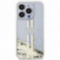 Kryt Guess Liquid Glitter Gold Stripes na Apple iPhone 15 Pro Průhledný