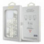 Kryt Guess Liquid Glitter Gold Stripes na Apple iPhone 15 Pro Průhledný