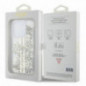 Kryt Guess Liquid Glitter Gold Stripes na Apple iPhone 15 Pro Max Průhledný