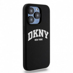 Kryt DKNY Silicone White Arch Logo na Apple iPhone 13 Pro MagSAFE  Černý