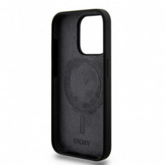 Kryt DKNY Silicone White Arch Logo na Apple iPhone 13 Pro MagSAFE  Černý