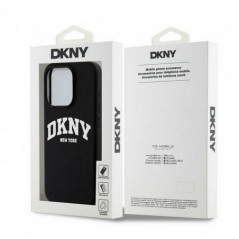 Kryt DKNY Silicone White Arch Logo na Apple iPhone 13 Pro MagSAFE  Černý