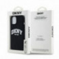 Kryt DKNY Silicone White Arch Logo na Apple iPhone 14 MagSAFE  Černý