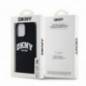 Kryt DKNY Silicone White Arch Logo na Apple iPhone 15 Pro Max MagSAFE  Černý