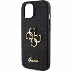 Kryt Guess Fixed Glitter Big 4G na Apple iPhone 15 Plus Černý
