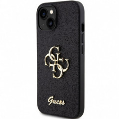 Kryt Guess Fixed Glitter Big 4G na Apple iPhone 15 Plus Černý