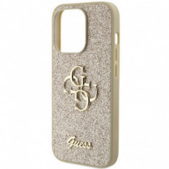 Kryt Guess Fixed Glitter Big 4G na Apple iPhone 15 Pro Zlatý