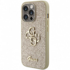 Kryt Guess Fixed Glitter Big 4G na Apple iPhone 15 Pro Zlatý