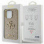 Kryt Guess Fixed Glitter Big 4G na Apple iPhone 15 Pro Max Zlatý