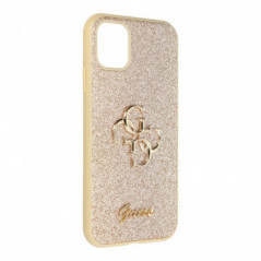 Kryt Guess Fixed Glitter Big 4G na Apple iPhone 11 Zlatý