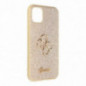 Kryt Guess Fixed Glitter Big 4G na Apple iPhone 11 Zlatý