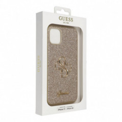 Kryt Guess Fixed Glitter Big 4G na Apple iPhone 11 Zlatý