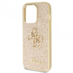 Kryt Guess Fixed Glitter Big 4G na Apple iPhone 14 Pro Max Zlatý
