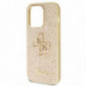 Kryt Guess Fixed Glitter Big 4G na Apple iPhone 14 Pro Max Zlatý