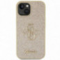 Kryt Guess Fixed Glitter Big 4G na Apple iPhone 15 Zlatý