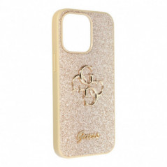 Kryt Guess Fixed Glitter Big 4G na Apple iPhone 13 Pro Zlatý
