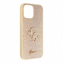 Kryt Guess Fixed Glitter Big 4G na Apple iPhone 13 Pro Max Zlatý