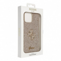 Kryt Guess Fixed Glitter Big 4G na Apple iPhone 13 Pro Max Zlatý