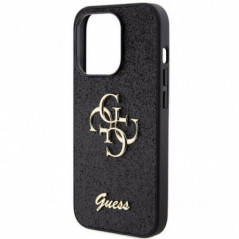 Kryt Guess Fixed Glitter Big 4G na Apple iPhone 15 Pro Max Černý