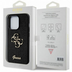 Kryt Guess Fixed Glitter Big 4G na Apple iPhone 15 Pro Max Černý