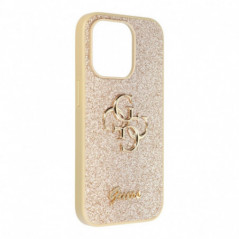 Kryt Guess Fixed Glitter Big 4G na Apple iPhone 14 Pro Zlatý