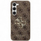 Kryt Guess Leather 4G Metal Logo na Samsung Galaxy S24 ULTRA Hnědý