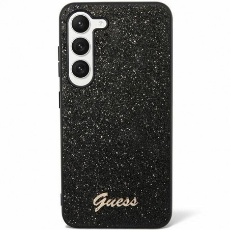 Kryt Guess Glitter Script na Samsung Galaxy S24 ULTRA Černý