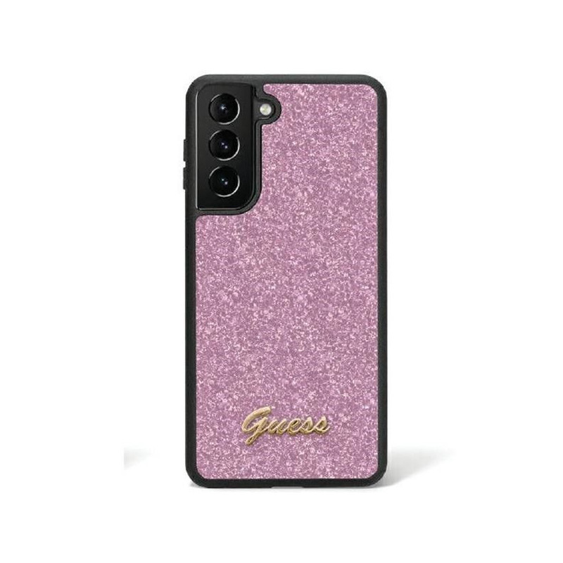 Kryt Guess Glitter Script na Samsung Galaxy S24 Fialový (Purple)
