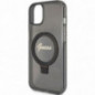 Kryt Guess Glitter Script Logo - Ring stand na Apple iPhone 15 Plus MagSAFE  Černý