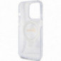 Kryt Guess Glitter Script Logo - Ring stand na Apple iPhone 15 Pro MagSAFE  Průhledný