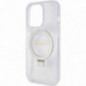 Kryt Guess Glitter Script Logo - Ring stand na Apple iPhone 15 Pro Max MagSAFE  Průhledný